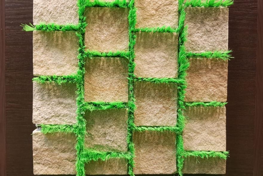 брусчатка гранитная серая 10*10