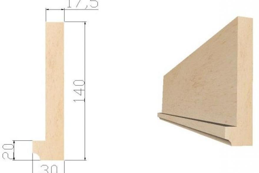 Архитектурные элементы из известняка - К7  30*140*L