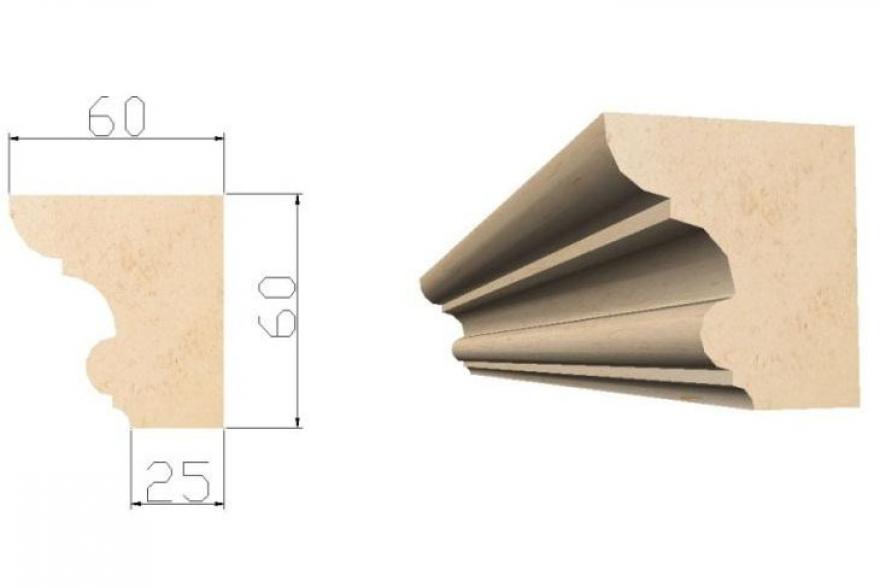 Архитектурные элементы из известняка - К 11 60*60*L