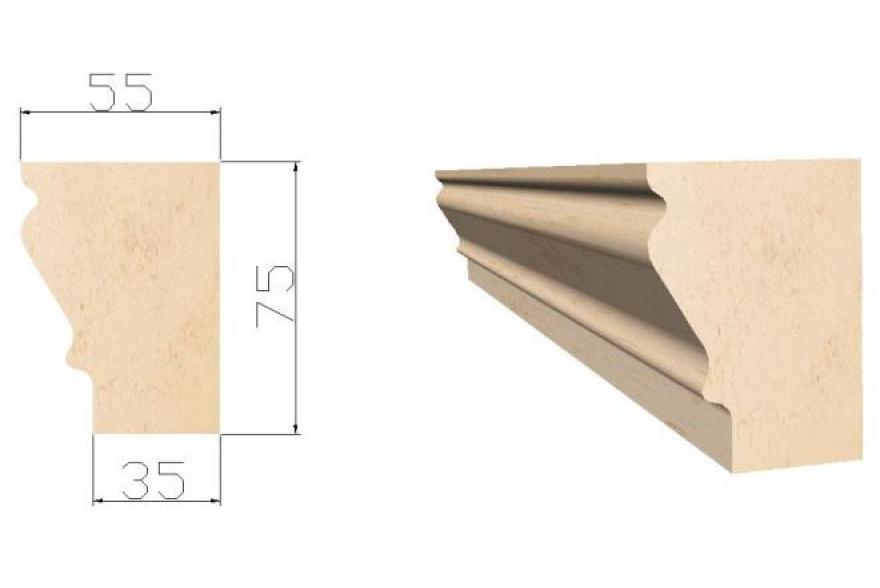 Архитектурные элементы из известняка - К 12  55*75*L