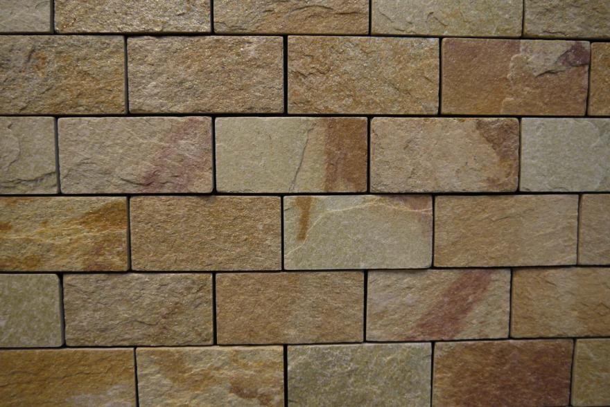 Интерьерный натуральный камень - Златолит 6х12 - 2