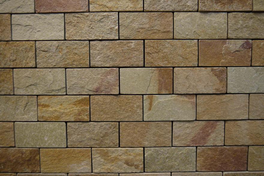 Интерьерный натуральный камень - Златолит 6х12 - 5