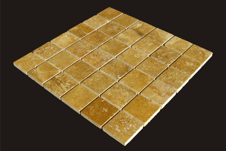 Мозаика каменная - Мозаика Травертин Желтый 