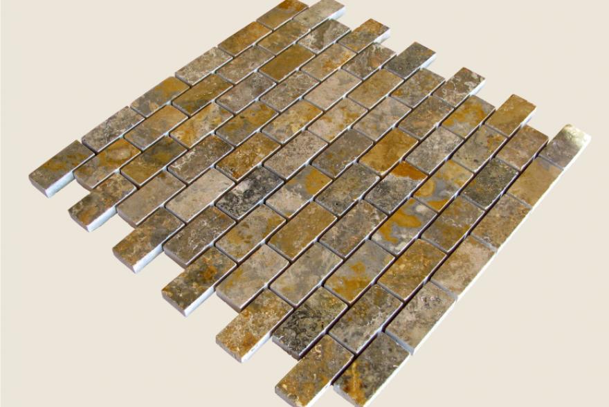 Мозаика каменная - Мозайка Травертин зелёный