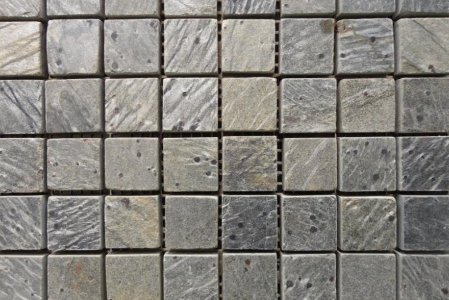 Мозаика каменная - Сланец Dark Green полированный