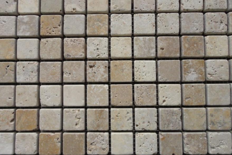 Мозаика каменная - Травертин бежевый