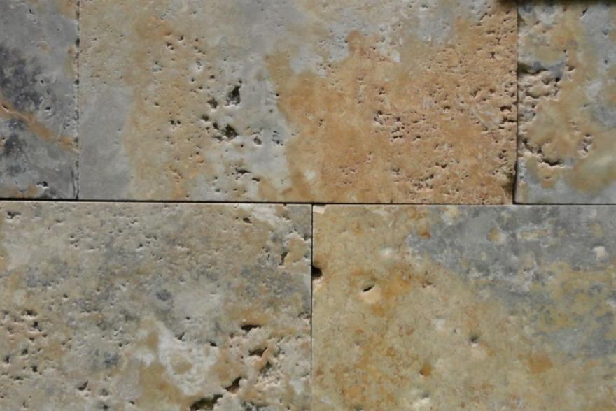 Мозаика каменная - Травертин зеленый шлифованный